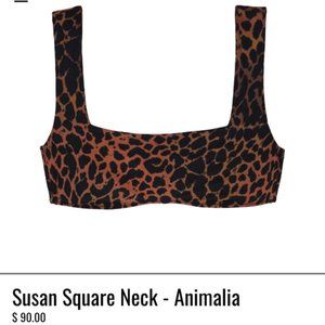 NWT Sidway Swim Susan Top in Animalia